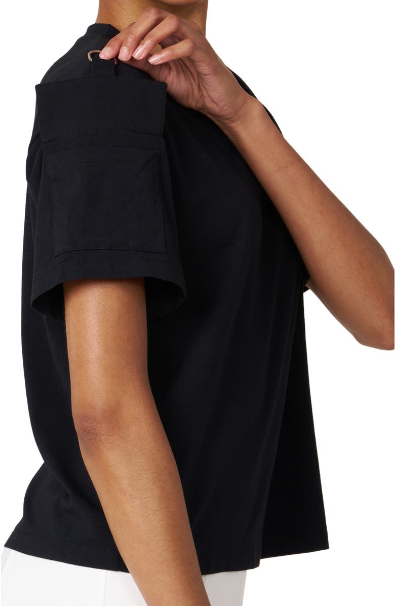 Rebody Active Cargo Short Sleeve Top, Alternate, color, Black