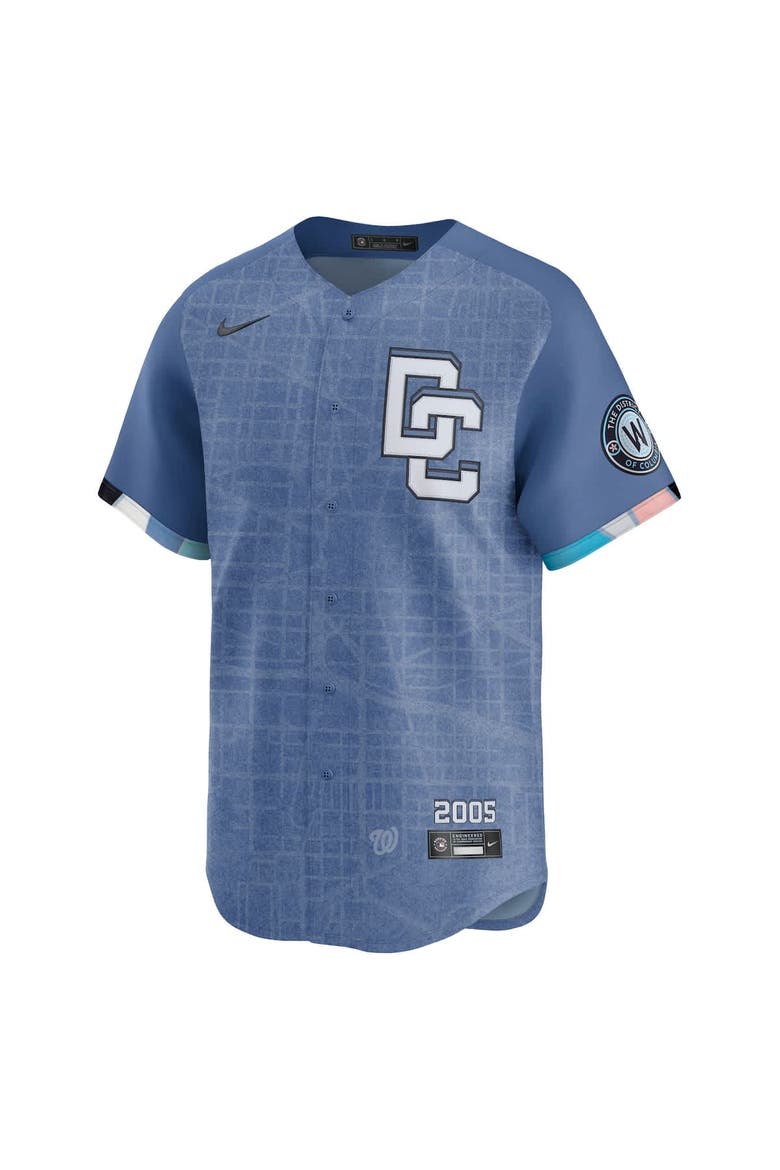 Men's CJ Abrams Blue Washington Nationals 2025 City Connect Limited Jersey, Alternate, color, Blue