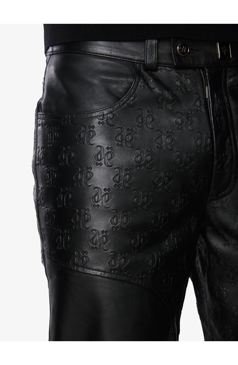 PLACE OF ELMS COWBOY MONOLINK LEATHER PANTS, Alternate, color,