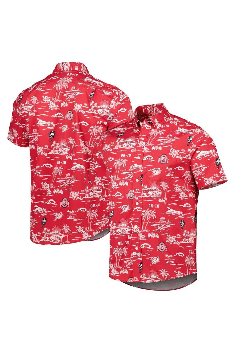 Men's Reyn Spooner Scarlet Ohio State Buckeyes Classic Button-Down Shirt, Alternate, color, Scarlet