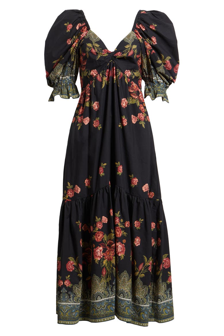 Jewel Cotton Poplin Ankle Dress, Alternate, color, EGLANTINE PRINT