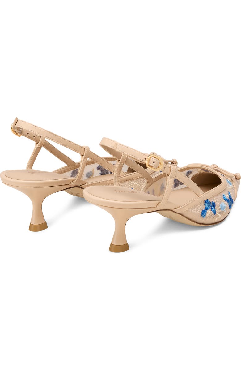 Stuart Weitzman Kitty Floral Embroidery Pointed Toe Pump, Alternate, color,