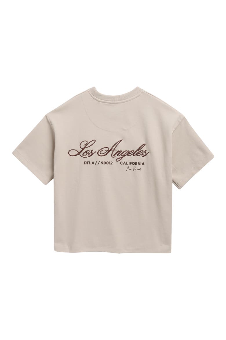 Kids' Los Angeles Embroidered T-Shirt, Alternate, color, STONE
