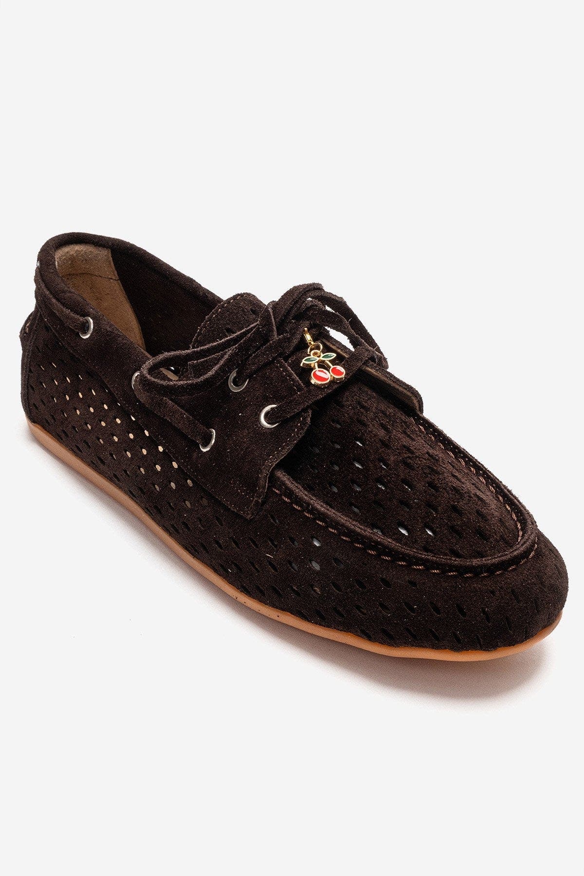 Forever & Always Shoes Stevo Leather Lace Up Loafer, Alternate, color, Brown Suede