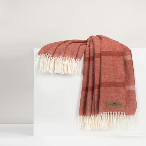 Lands Downunder Montauk Stripe Herringbone Throw In Orange