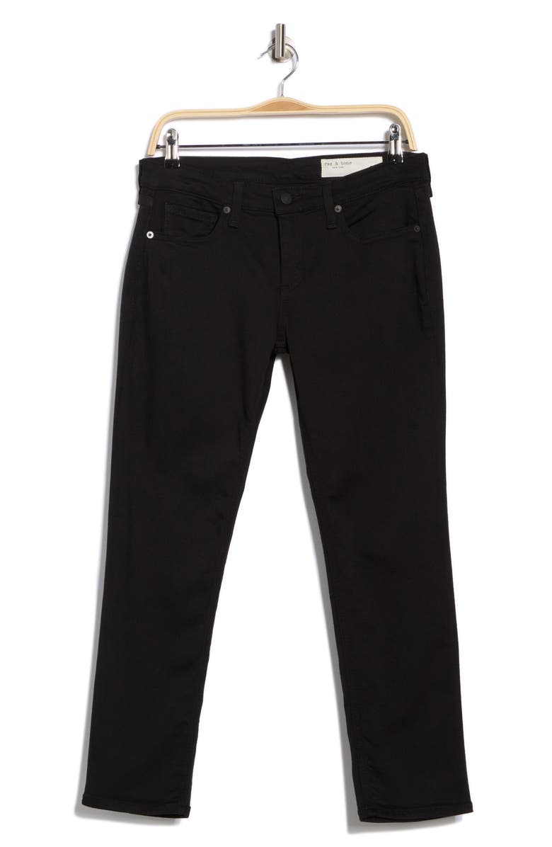 rag & bone Dylan Low Rise Boyfriend Jeans, Alternate, color, Black