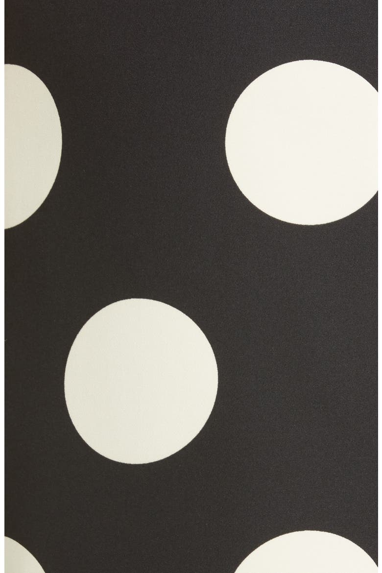 Polka Dot Bow Shoulder Cocktail Dress, Alternate, color, BLACK/ WHITE