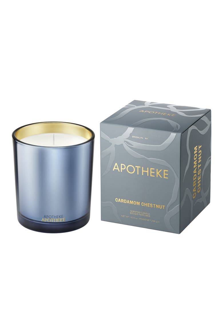 Cardamom Chestnut Classic Scented Candle (Limited Edition), Main, color, LIGHT BLUE
