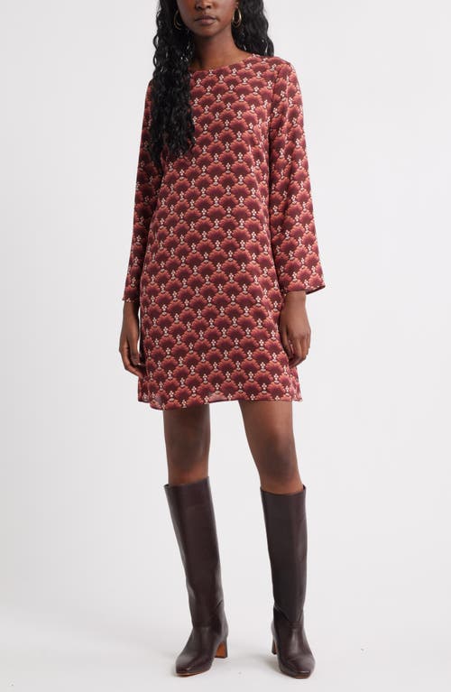 Chelsea28 Geo Print Shift Dress In Brown