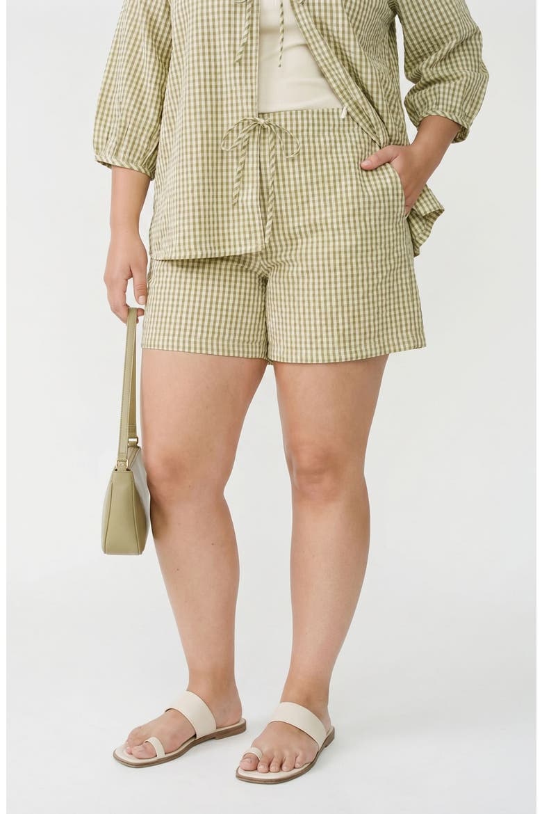 Gingham Shorts, Alternate, color, FOG GREEN/ WILLOW CHECKS