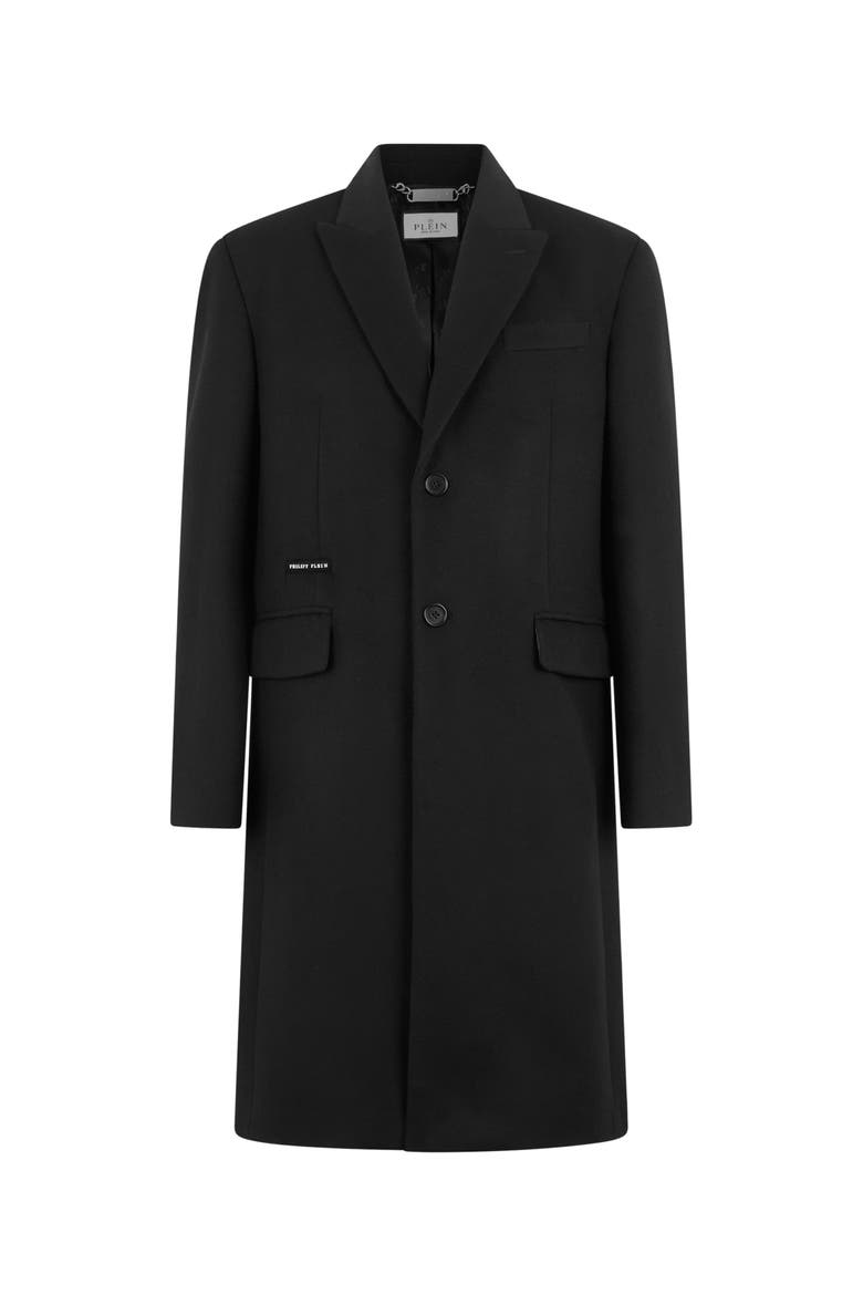 Coat Long Skull Men, Main, color, black