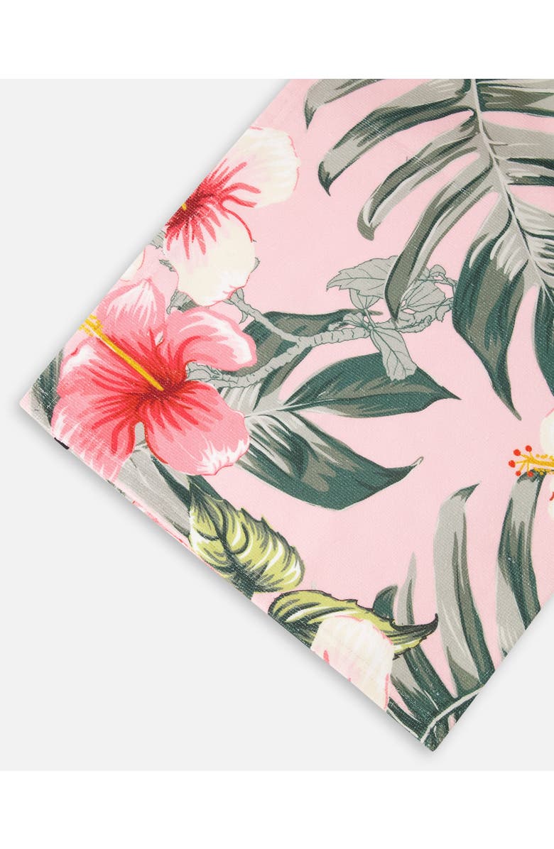 Deux par Deux Lightweight Hibiscus Beach Towel, Alternate, color, Pink Hibiscus Print