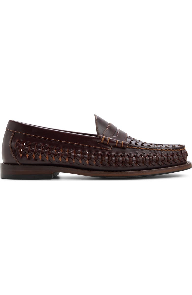 G.H.BASS Lexington Woven Penny Loafer, Alternate, color, Dark Brown