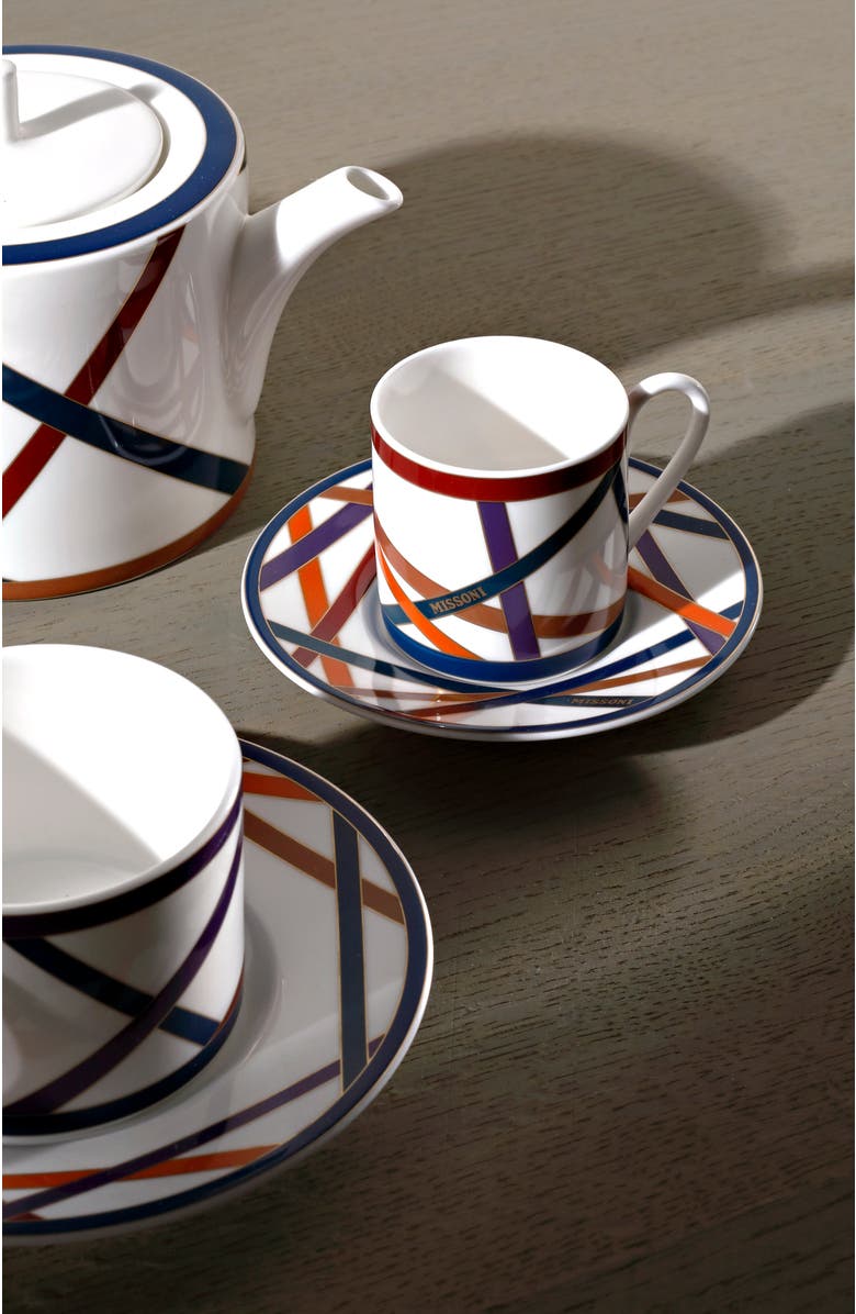 Missoni Home Tableware Tea Pot or Coffee Pot NASTRI Multicolor diam. 4.75", H 5", Alternate, color, Multicolor