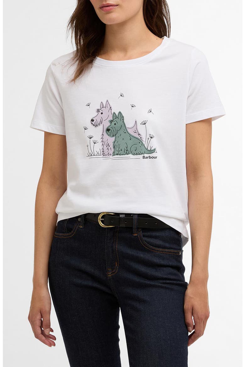 Clover Cotton Graphic T-Shirt, Main, color, WHITE