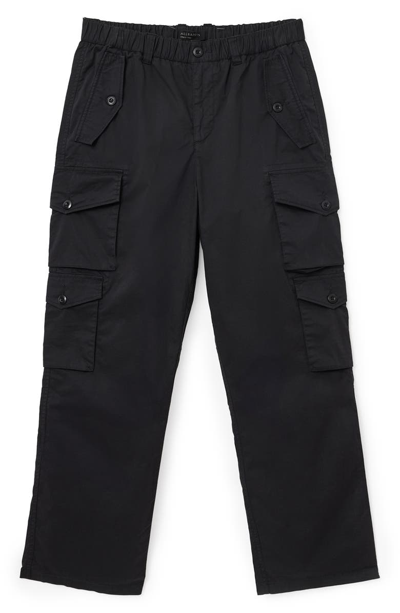 AllSaints Decoy Stretch Cotton Cargo Pants, Alternate, color, Koto Black