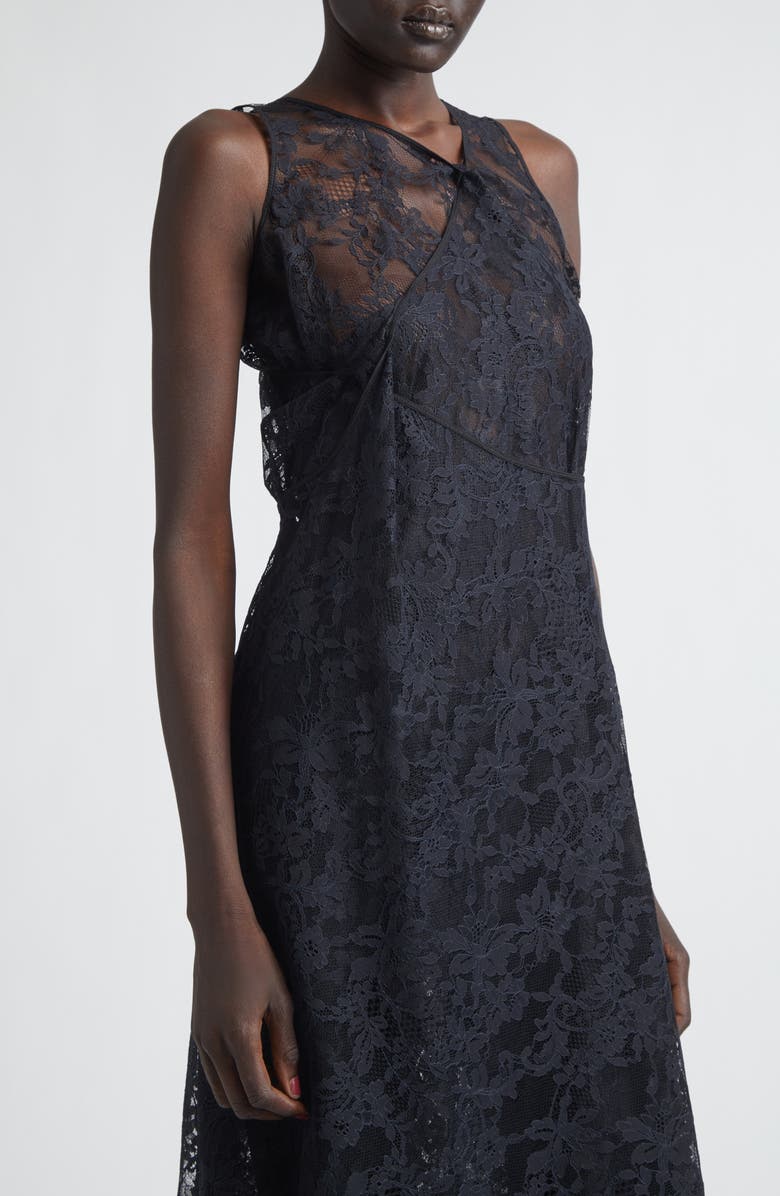 Junya Watanabe Nylon Raschel Lace Dress, Alternate, color, Black