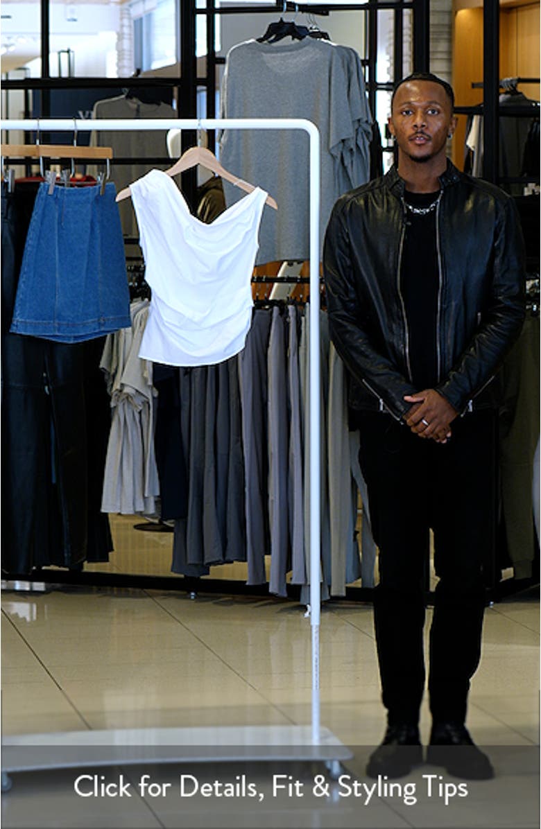 Phare One-Shoulder Woven Stretch Cotton Top, sales video thumbnail