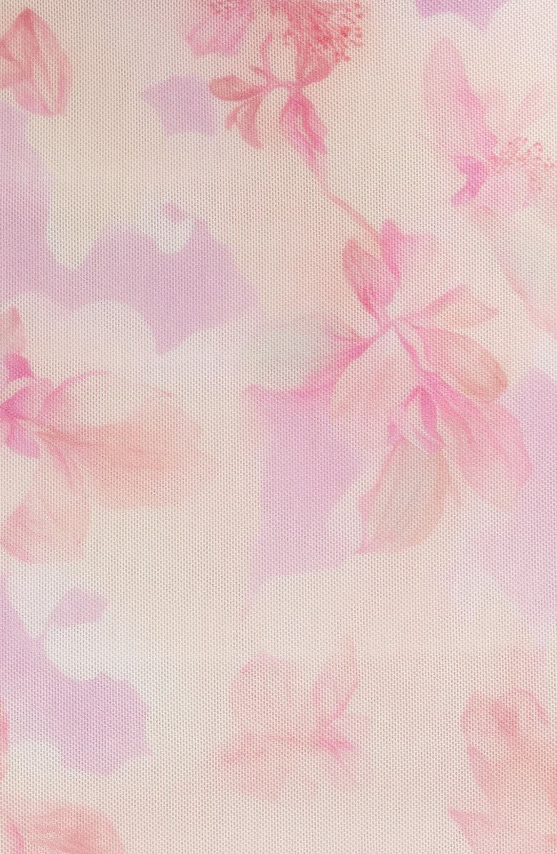 All in Favor Floral Chiffon Handkerchief Midi Skirt, Alternate, color, Pink Floral