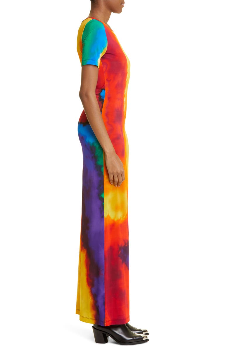 Rabanne Plastic Art Second Skin Jersey T-Shirt Dress, Alternate, color, 