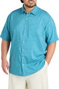 Harbor Bay by DXL Big & Tall Microfiber Plaid Sport Shirt V2