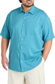 Harbor Bay by DXL Big & Tall Microfiber Plaid Sport Shirt V2