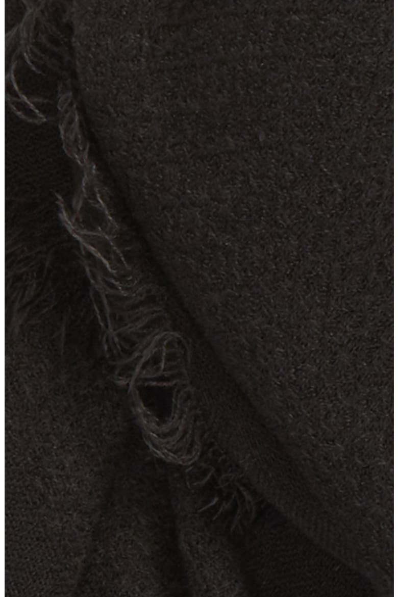 Textured Scarf, Alternate, color, BLACK