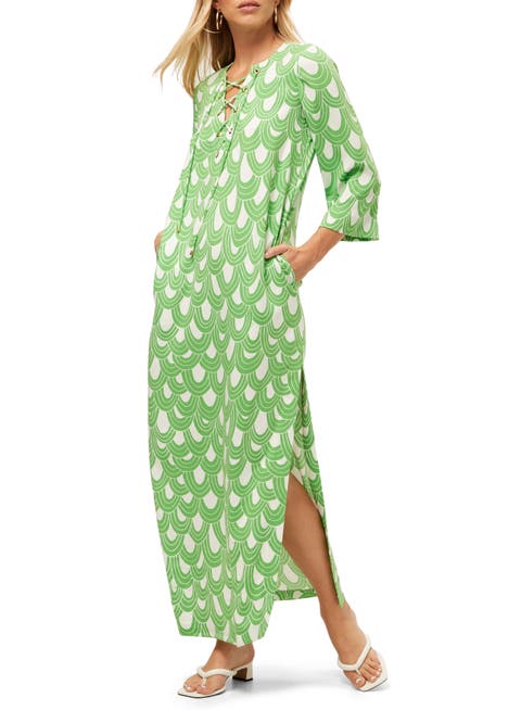 Catamaran Printed Lace Up Dress