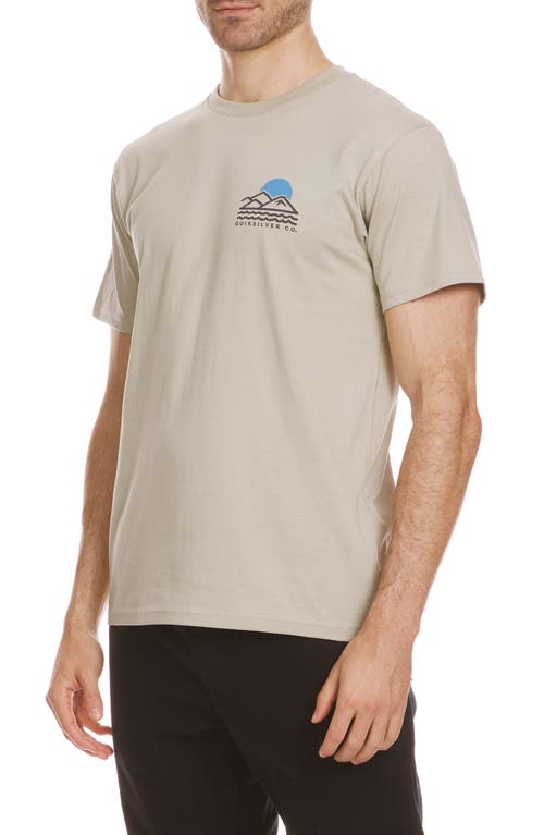 Quiksilver Blue Lines Graphic T-shirt In Pale Aloe