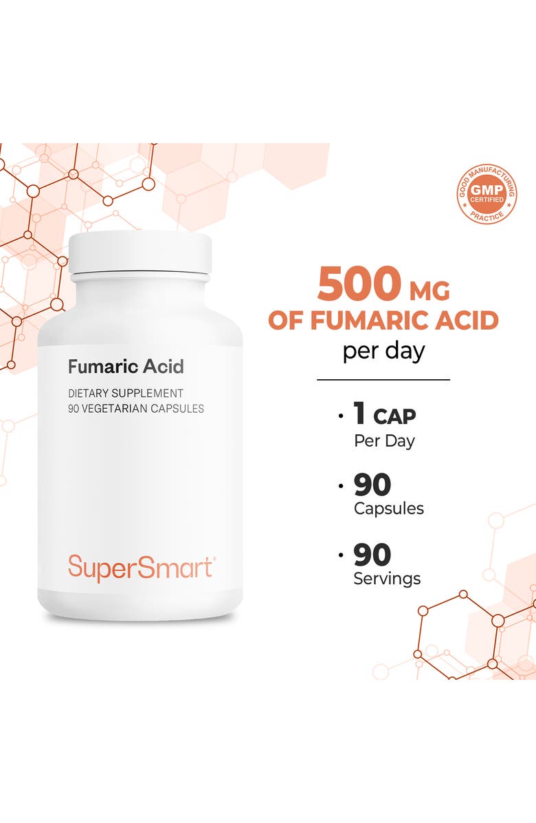 SuperSmart Fumaric Acid 500mg per Day, Alternate, color, NO COLOR