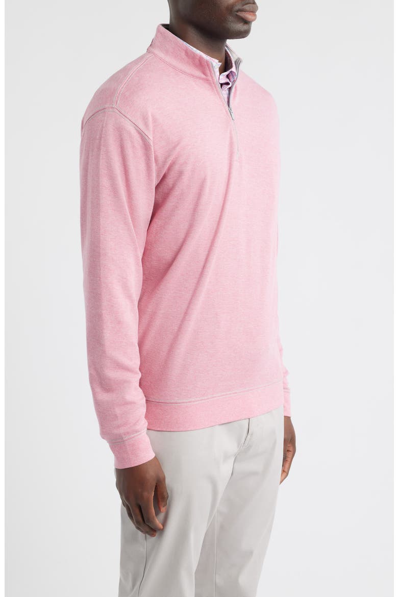 Hanks Heathered Quarter Zip Pullover, Alternate, color, BERRY