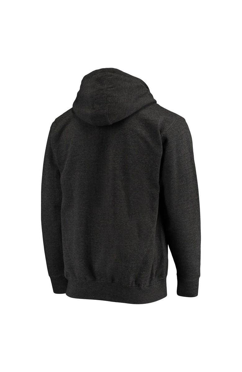 STARTER Men's Starter Charcoal Los Angeles Rams Throwback Logo Full-Zip Hoodie, Alternate, color, Charcoal