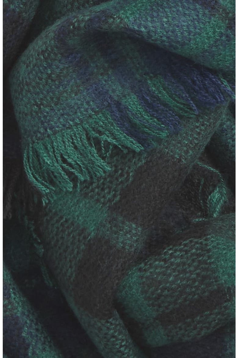 'Heritage' Plaid Scarf, Alternate, color, NAVY/ GREEN