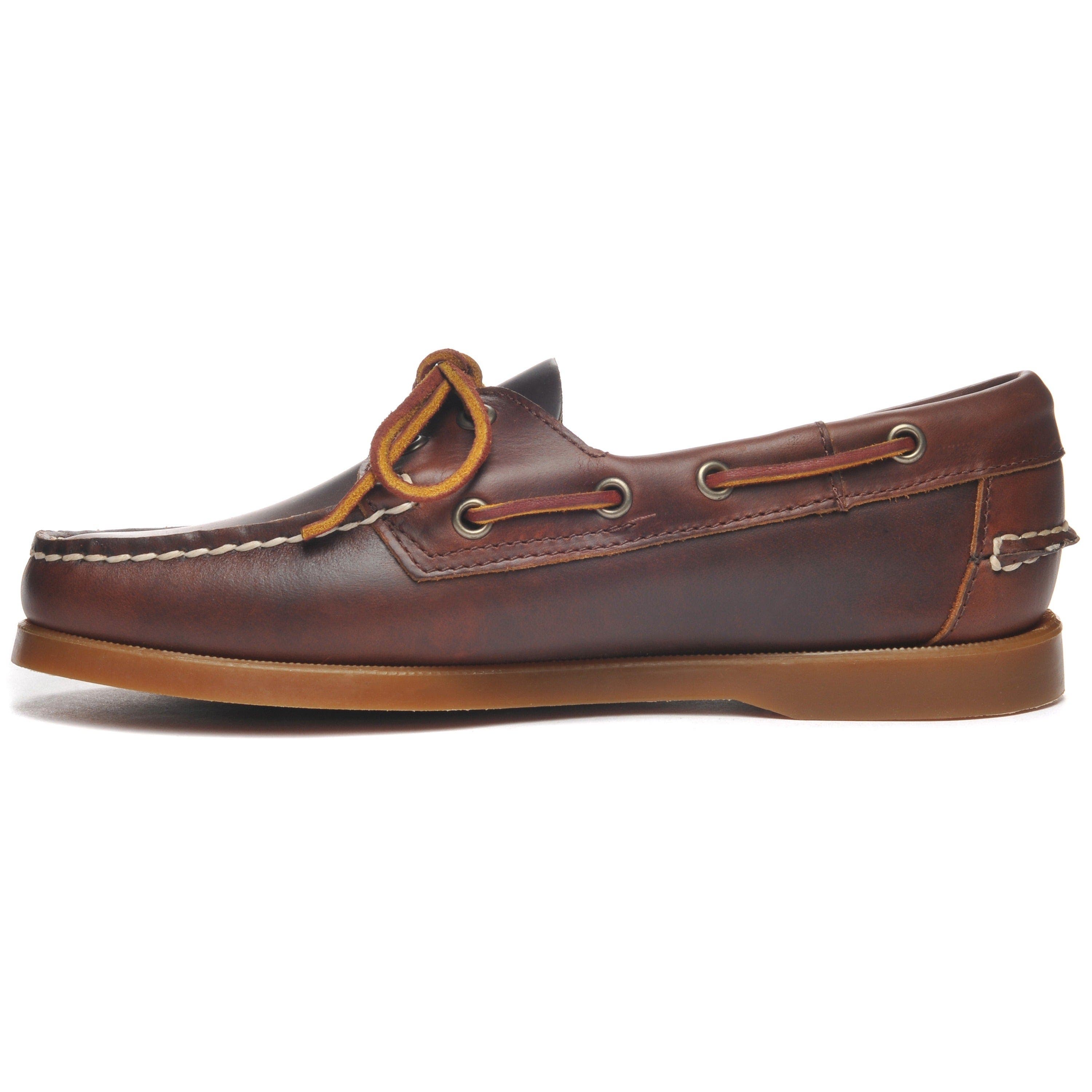 Sebago Portland Waxed Woman Boat Shoes, Alternate, color, Brown-Honey