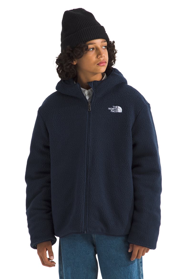 Kids' Shasta Water Repellent Reversible Hooded Jacket, Alternate, color, DUSK BLUE/ SUMMIT NAVY