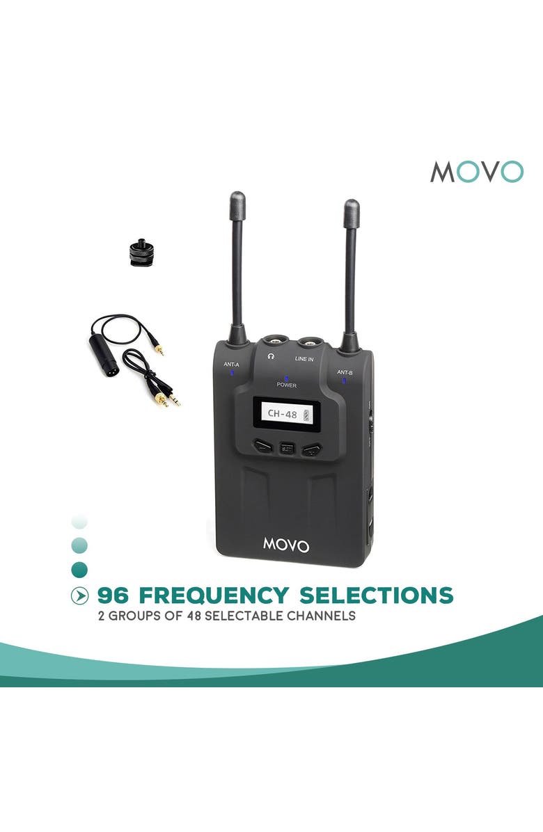 MOVO WMIC80 UHF Wireless Handheld Microphone System, Alternate, color, Black