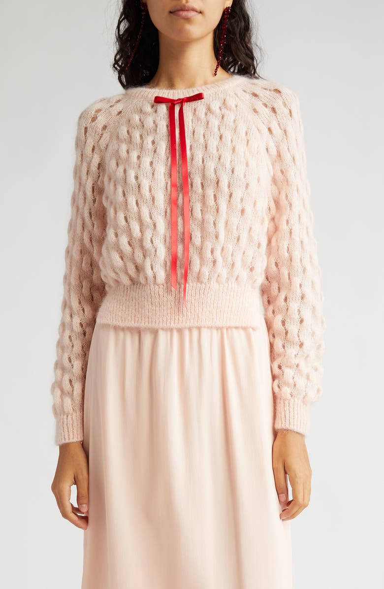 Simone Rocha Bubble Knit Mohair Blend Sweater, Main, color,