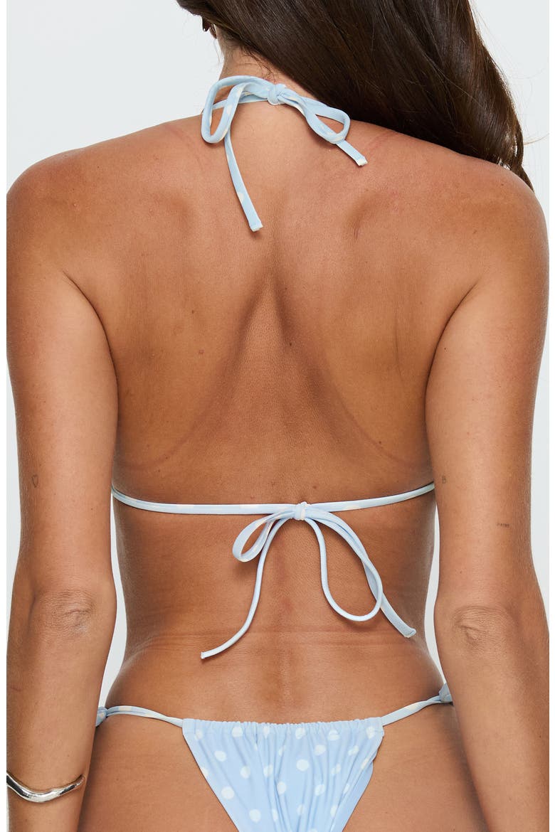 Jenner Triangle Bikini Top, Alternate, color, BLUE / POLKA DOT