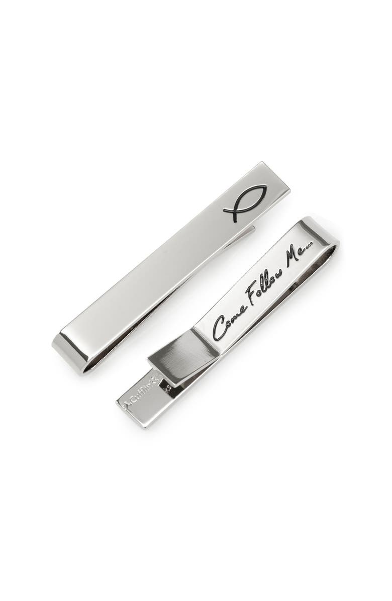 Cufflinks, Inc. Come Follow Me Tie Bar, Alternate, color, Silver