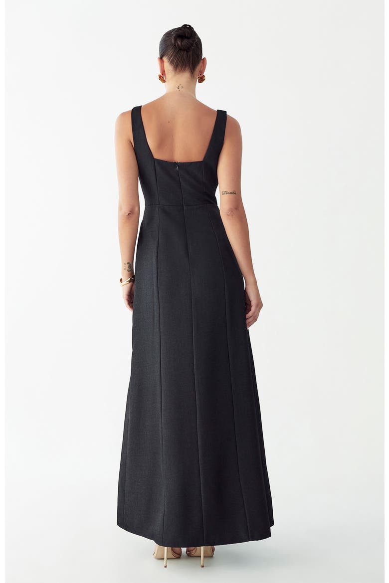 Leonne Midi Dress, Alternate, color, Black