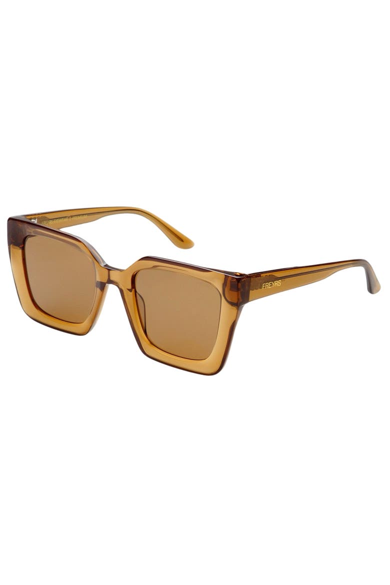 Coco Square Sunglasses, Alternate, color, Brown