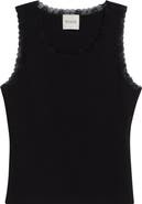 POSSE Roberta Lace Trim Cotton Tank