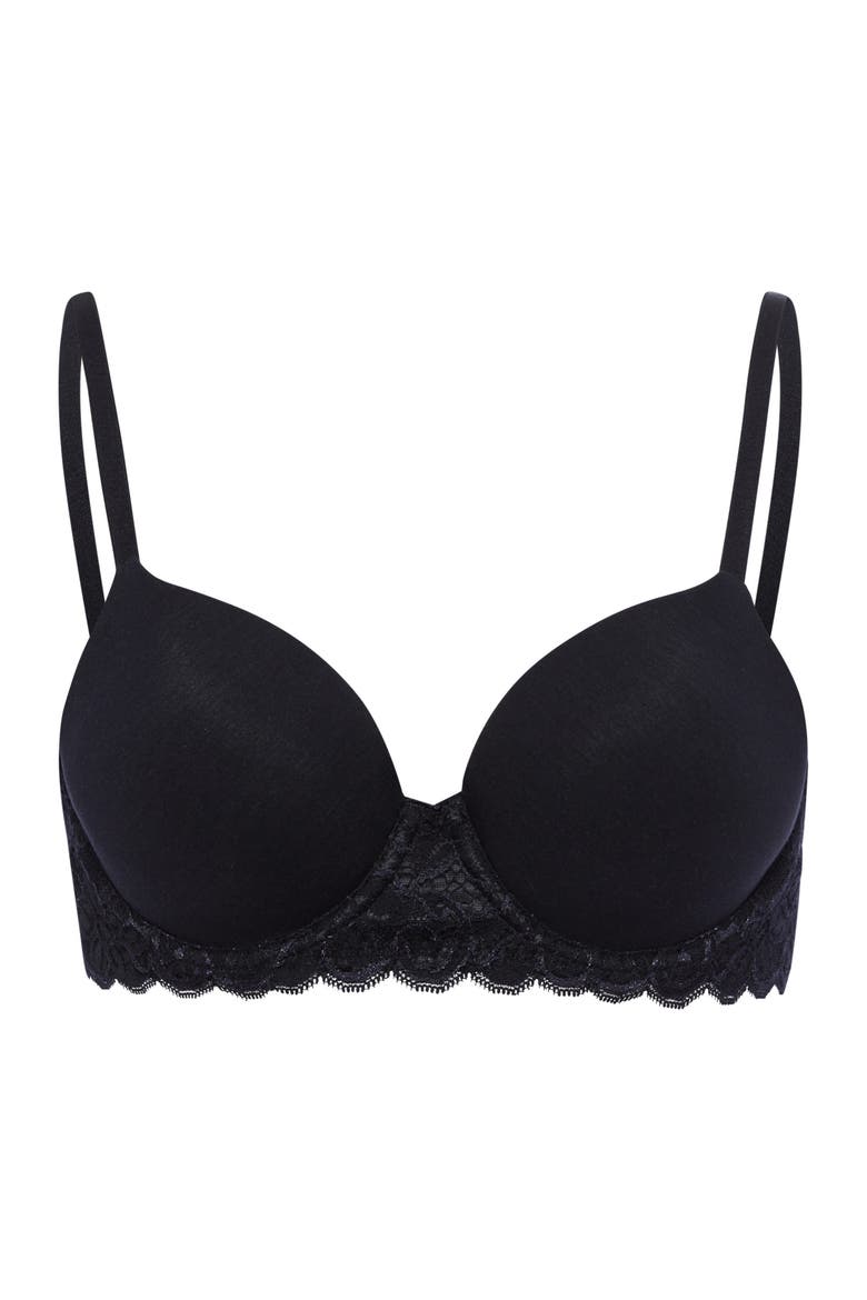Luxury Moments Lace T-Shirt Bra, Main, color, Black