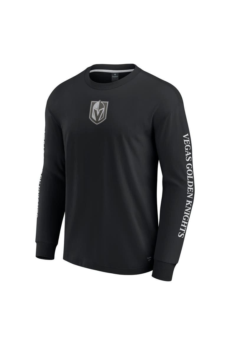 Men's Fanatics Black Vegas Golden Knights Elements Strive Long Sleeve T-Shirt, Alternate, color, Black