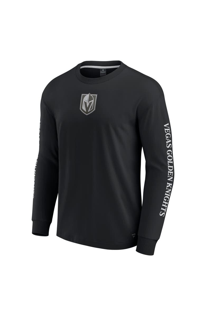FANATICS Men's Fanatics Black Vegas Golden Knights Elements Strive Long Sleeve T-Shirt, Alternate, color, Black