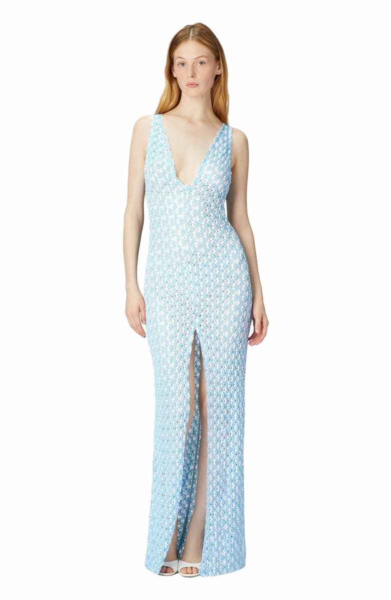 Missoni Long Cover-up With Open Back, Alternate, color, Light Blue
