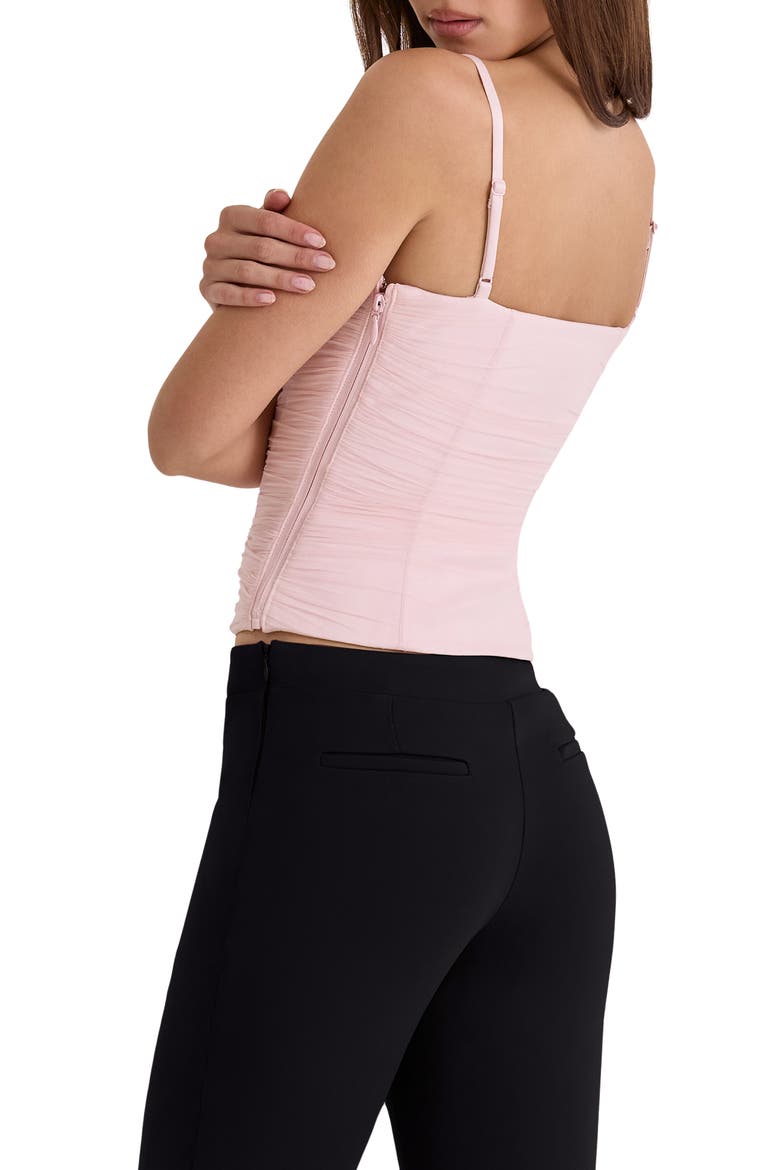 Lini Mesh Corset Top, Alternate, color, BLUSH PINK