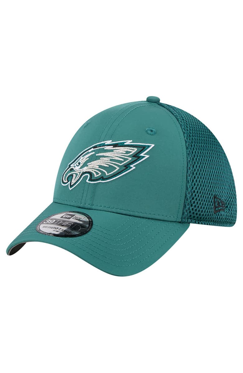 New Era Men's New Era Midnight Green Philadelphia Eagles Outline 39THIRTY Flex Hat, Main, color, Green
