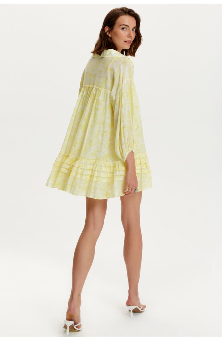 Nocturne Draped Mini Dress with Ruffle Detail, Alternate, color, 