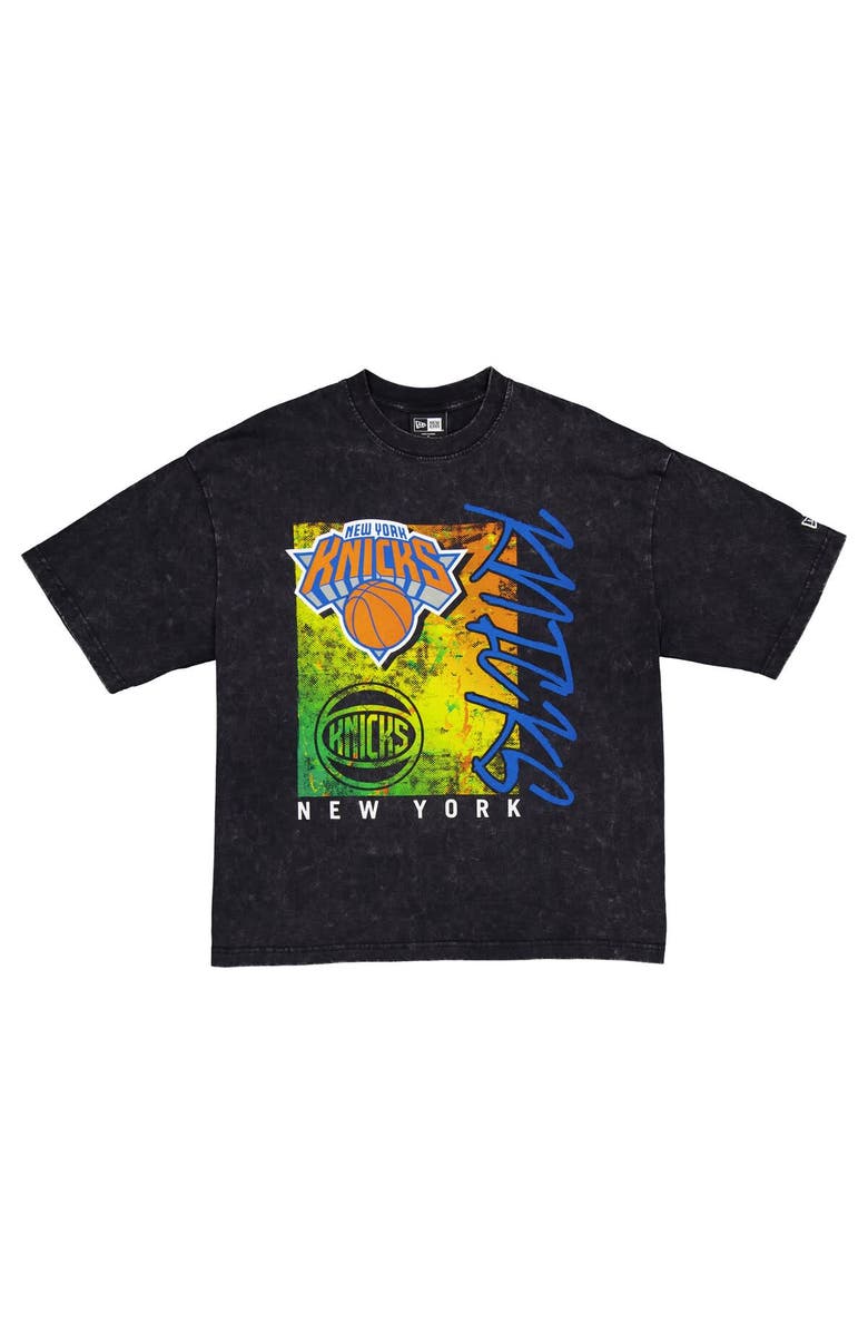 New Era Men's New Era Black New York Knicks Sport Classics Enzyme Washed T-Shirt, Alternate, color, Black